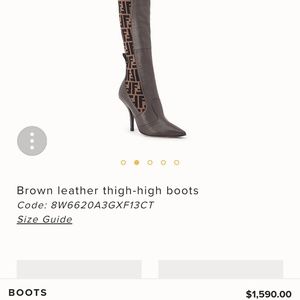 Womens Fendi thigh high boots